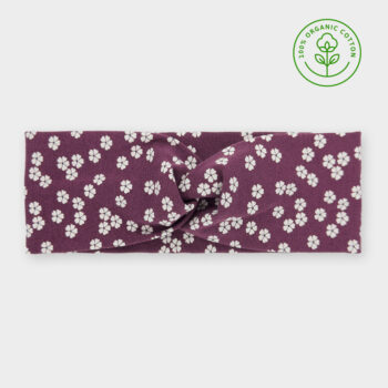 Látková čelenka - Minikytičky bordó