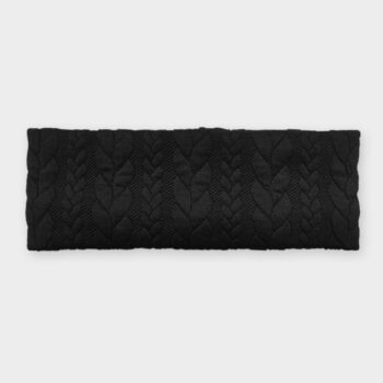 Látková čelenka - Černá pleteninka