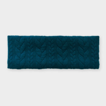 Látková čelenka - Petrolejová pleteninka
