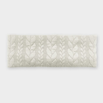 Látková čelenka - Smetanovobílá pleteninka