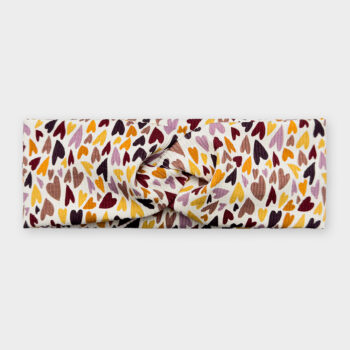 Látková čelenka - Funny srdíčka žbr