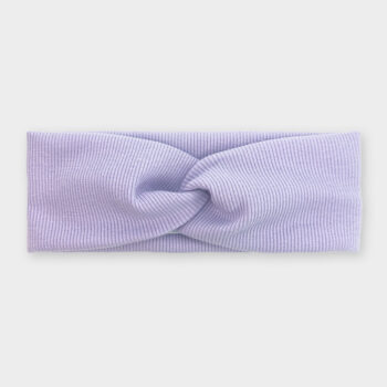 Látková čelenka - Fialová pastel žbr